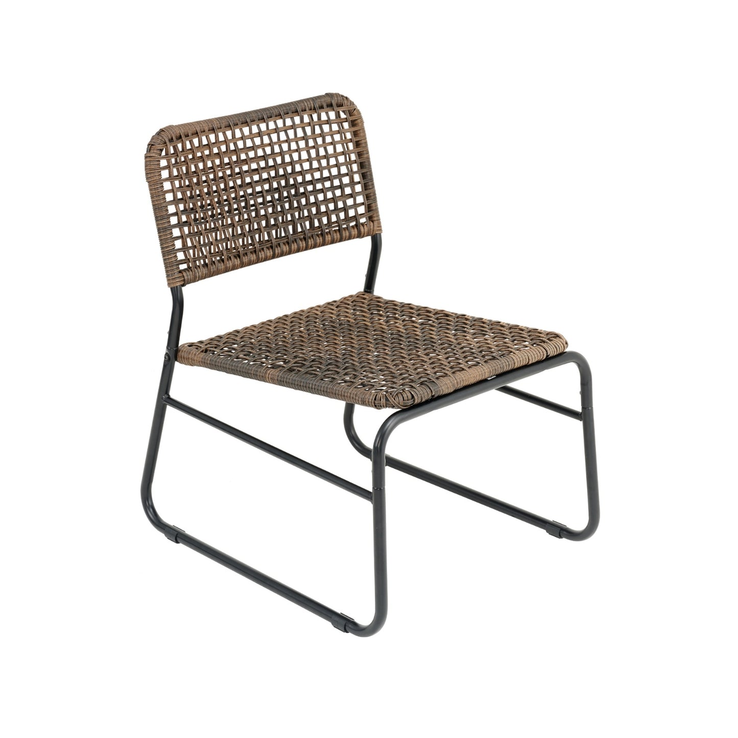Black Brown Wicker 3-Piece Patio Set
