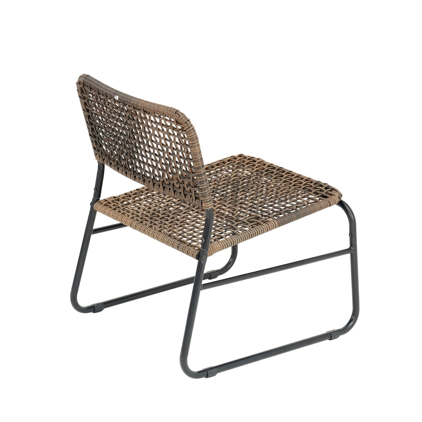 Black Brown Wicker 3-Piece Patio Set