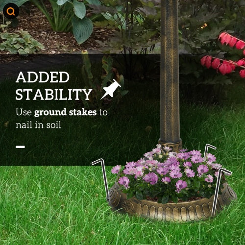 Bronze Antique 32-Inch Bird Bath with Planter