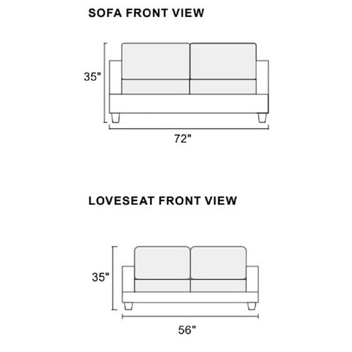 Black Faux Leather 2-Piece Sofa and Loveseat Set