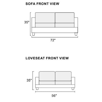Black Faux Leather 2-Piece Sofa and Loveseat Set