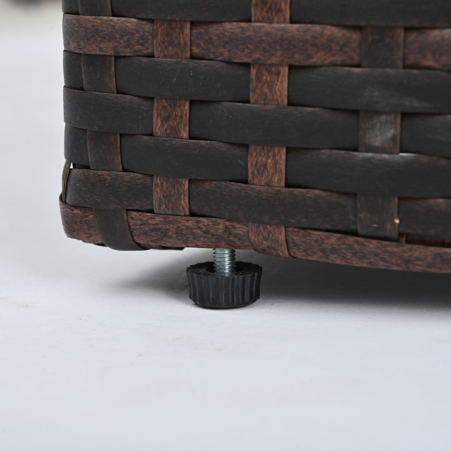 5-Piece Brown Wicker Patio Furniture Set
