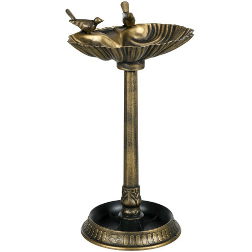 Bronze Antique 32-Inch Bird Bath with Planter