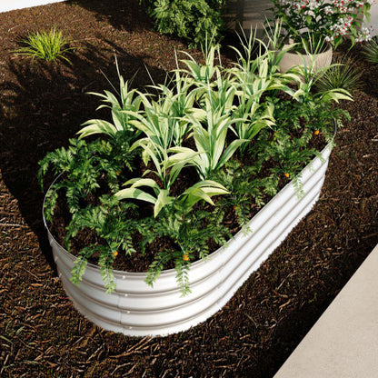 Silver Galvanized 4x2 ft Raised Garden Bed