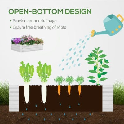 Green Galvanized Raised Garden Bed with Greenhouse