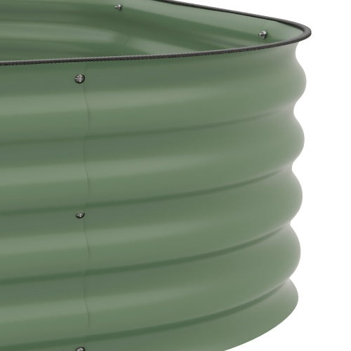 Green 3-Tier Galvanized Raised Garden Bed