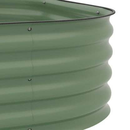 Green 3-Tier Galvanized Raised Garden Bed