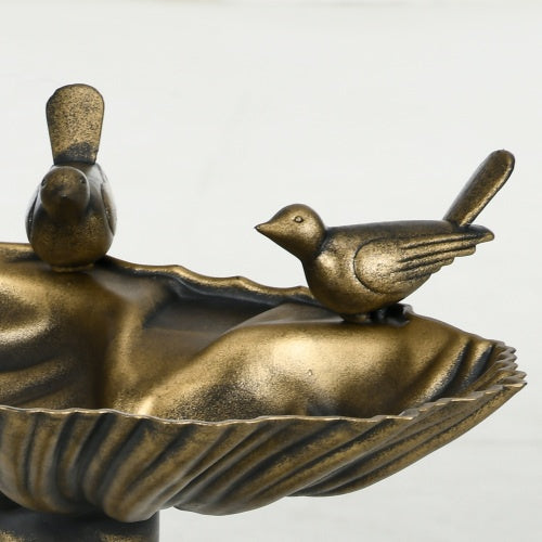 Bronze Antique 32-Inch Bird Bath with Planter
