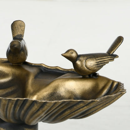 Bronze Antique 32-Inch Bird Bath with Planter
