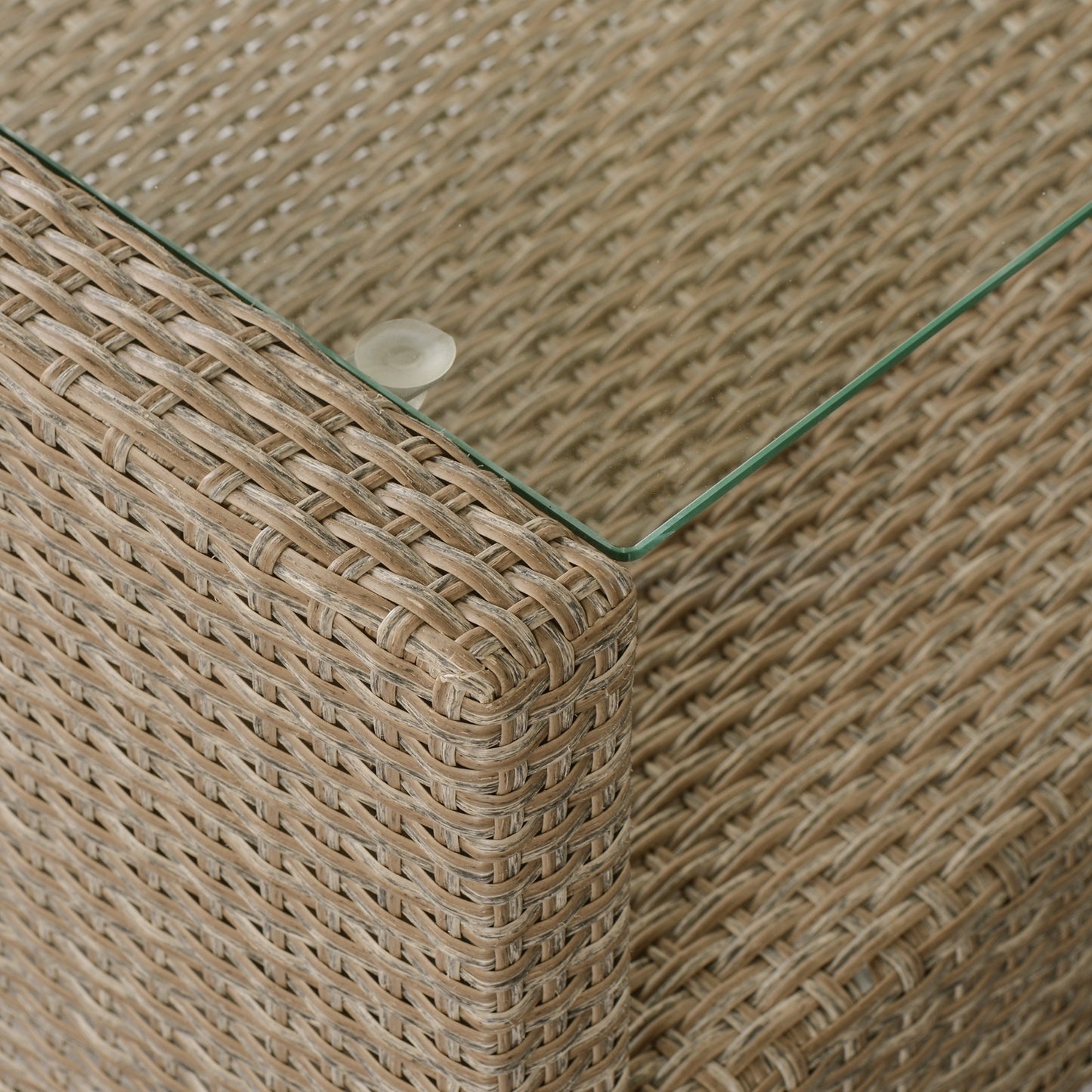 Beige Brown 4-Piece Rattan Patio Set