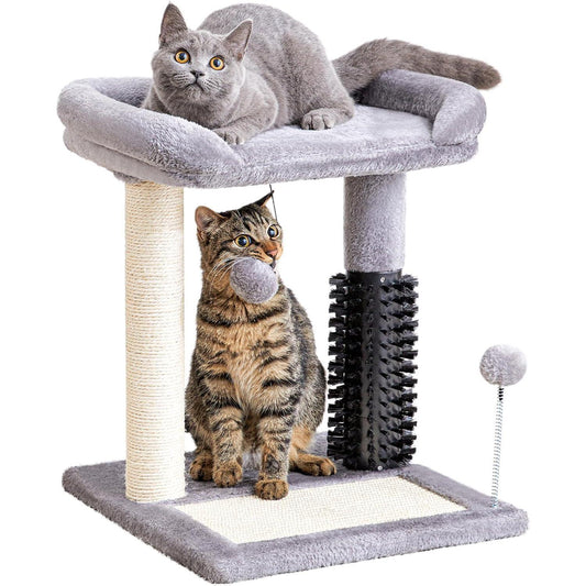 Creamy Gray 4-in-1 Cat Tree with Sisal Scratching Post