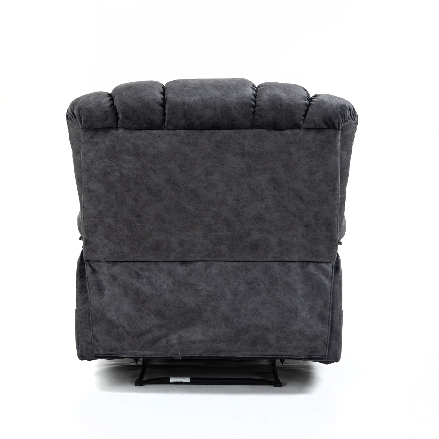Dark Gray Velvet Manual Recliner Chair