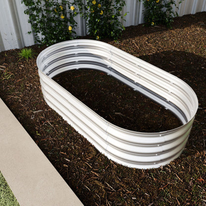 Silver Galvanized 4x2 ft Raised Garden Bed